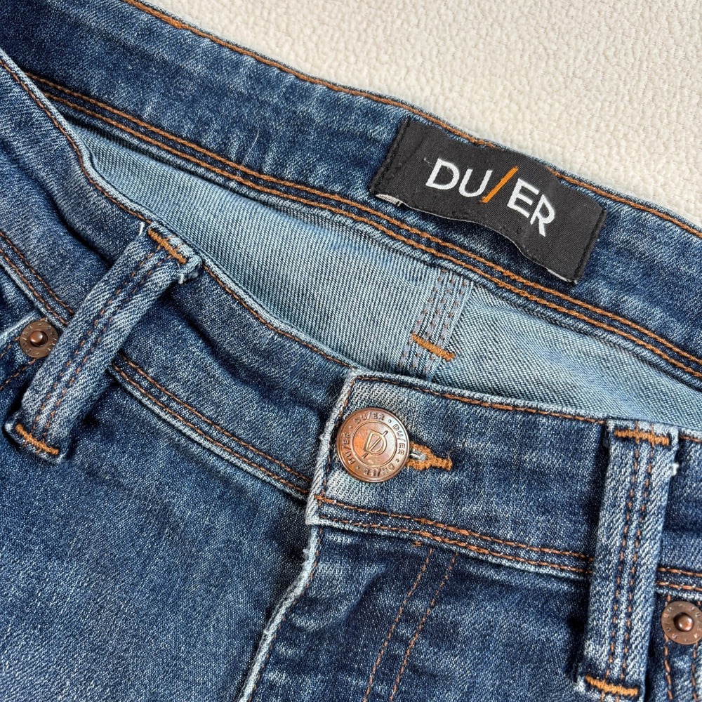 DU/ER Jeans Men's 32x25 Blue L2X Slim Fit Stretch Tapered Performance Denim DUER - Picture 3 of 16